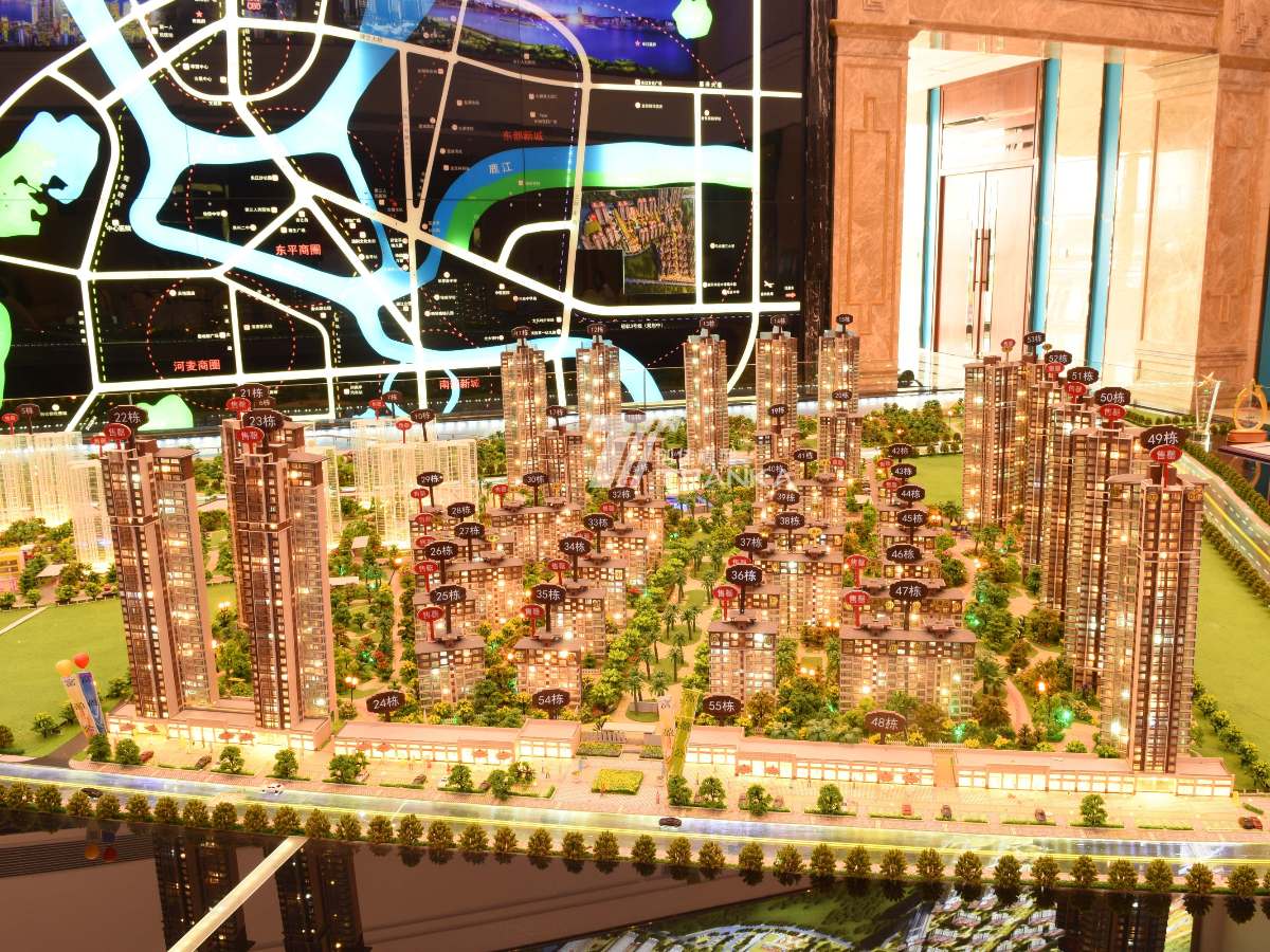 惠州富盈公館售樓建筑模型沙盤案例 惠州富盈公館售樓建筑模型沙盤案例